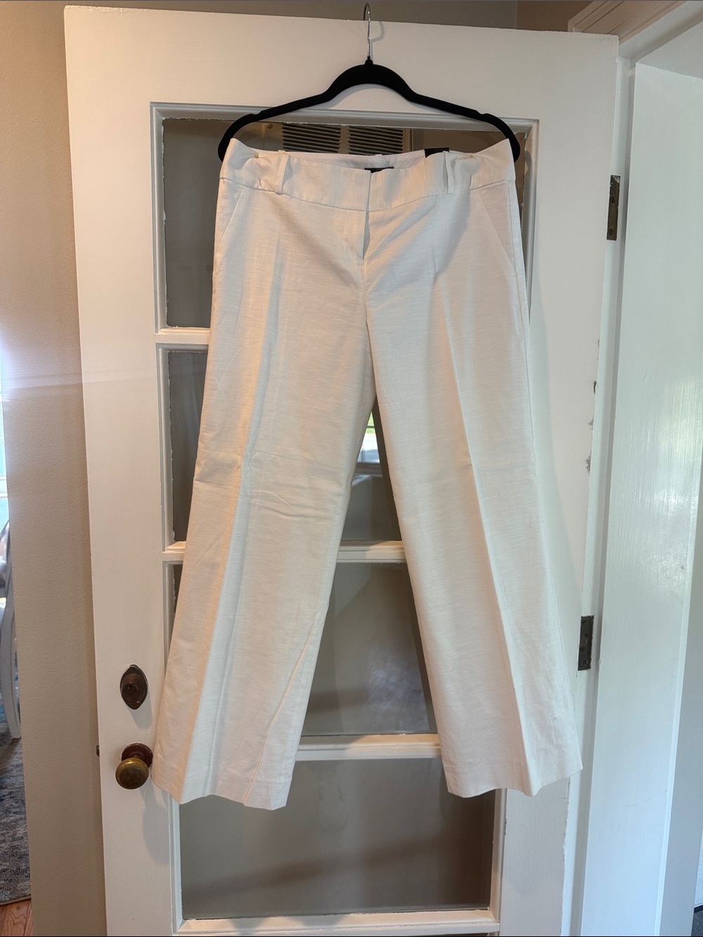 The Limited White Linen-Blend Dress Pants
